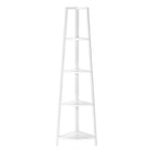 Monarch Specialties 3665 60"H Bookcase - White/White Metal Corner Etagere-Maximize the space in a rather troublesome area: the corner, with this practical etagere bookcase