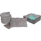 Zenith Safety 20-Gallon Spill Kit, Universal, Without Container-Contents: 50 Sorbent Pads (15" x 17"), 4 Sorbent Socks (3" x 48"), 2 Sorbent Pillows (8" x 18"), 1 Pair Nitrile Gloves, 2XL (11), 1 Pair Safety Goggles (One Size), 1 Disposal Bag (26 "x 36")
