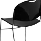 Flash Furniture HERCULES Series Black Ultra-Compact Stack Chair with Chrome Frame-Ergonomically Contoured Design