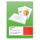Staples HeatSeal Laminating Pouches, Letter Size, 3 mil, 100 Pack-Letter-sized laminating pouches for document protection