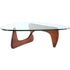 Nicer Furniture Noguchi Coffee Table - Cherry Finish Base-3/4" (19mm) tempered glass top