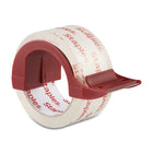 Staples Clear View Packaging Tape, 48 mm x 50 m, 2.6-mil, 2 Rolls with Dispenser-extra long roll
