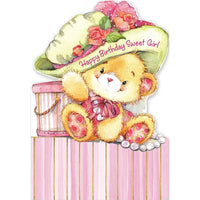 Millbrook Studios 5-3/8" x 7-3/4" Happy Birthday Sweet Girl Greeting Cards and Envelopes, 18 Pack (06066)-Printed on uncoated card stock