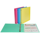 C-Line 3-Ring Poly Binder, 1 Inch Capacity, Assorted Colors, 6 Pack-Feature large interior pocket on the back cover for extra storage