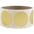 JAM Paper Circle Label Wafer Seal with Serrated Edges - Gold-English only packaging
