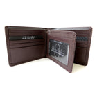 Club Rochelier Men's Slimfold Wallet with Centre Wing - Mahogany-ID Window