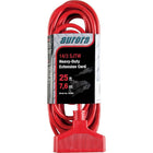 Aurora Tools Outdoor Vinyl Triple Tap Extension Cords, Heavy-Duty, 25'-Designed for industrial and contractor use