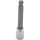 Dynamic Tools 3/8" Drive SAE Hex Head, 1/4" Long Ball Nose, Chrome Finish Socket-Size: 1/4"