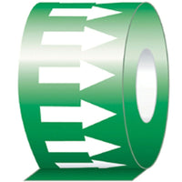Accuform Signs Directional Flow Arrow Tapes, 108', White On Green-Colour - White/Green