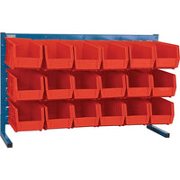 Kleton Louvered Rack & Bins Combinations, 18 Bins, 36" W x 8-1/4" D x 22" H (CB155)-Depth: 8-1/4"