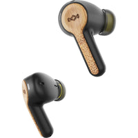 House of Marley EM-JE121-SB Rebel In Ear True Wireless Earbuds - Black-IPX4-rated design protects the earbuds from sweat, rain, and splashes