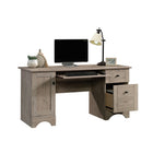 Sauder 59"W Sauder Select Desk - Laurel Oak- Two drawers with metal runners and safety stops; file drawer holds letter or European size hanging files