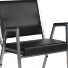 Flash Furniture HERCULES Series Black Antimicrobial Vinyl Bariatric Medical Reception Arm Chair-CAL 117 Fire Retardant Foam