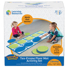 Learning Resources Ten-Frame Floor Mat Set Activity Set - Multicolor-Arrays measure 9.75" x 9.75"