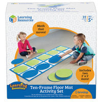 Learning Resources Ten-Frame Floor Mat Set Activity Set - Multicolor-Arrays measure 9.75" x 9.75"