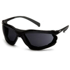 Pyramex Proximity Safety Eyewear Glasses, Dark Grey H2X Anti-Fog, 12 Pack-Scratch resistant polycarbonate lens with black frame