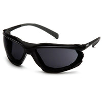 Pyramex Proximity Safety Eyewear Glasses, Dark Grey H2X Anti-Fog, 12 Pack-Scratch resistant polycarbonate lens with black frame