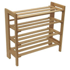 Winsome Shoe Rack, 4-Tier, Natural-The shoe rack can hold at least a dozen pairs of shoes and can be stacked on top of another unit to create a wall of shoes. Simple and polished, it is an easy way to organize the clutter at the bottom of your closet.