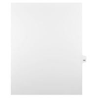Mark Maker Legal Exhibit Index Tab White Single Tabs, 1/25th Cut, Letter Size, No Holes, Number 191, 25 Pack-White Single Tabs, 1/25th Cut