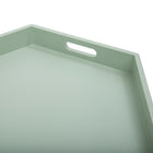 CTG Wooden Hexagon Tray, White, Yellow, 2 Pack-Also act as a decorative piece to any home decor
