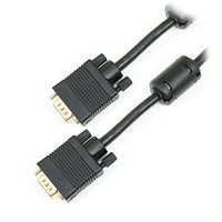 BlueDiamond Premium VGA Ferrite True 15 Pin M/M, 6ft (80193)-Video Monitor cable features two HD15 male connectors providing a high quality VGA connection with interference protection