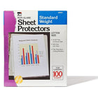 Charles Leonard Sheet Protectors, Top Loading with Binder Holes, Non-Glare, Letter Size, Clear, 200 Pack-Sheet protectors used for protecting important paperwork and documents