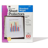 Charles Leonard Sheet Protectors, Top Loading with Binder Holes, Non-Glare, Letter Size, Clear, 200 Pack-Sheet protectors used for protecting important paperwork and documents