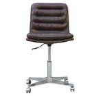 Plata Import Ronin Upholstered Leather Office Chair - Brown-Ergonomic