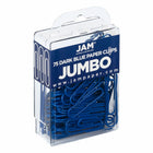 JAM PAPER - Trombone Geant Colore 2", Bleu Fonce, 3 Paquets de 75-Taille : 2 pouces (grand/jumbo)