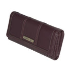Roots Ladies Pocket Clutch Wallet - Plum-Back Zipper Pocket