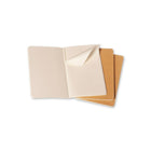 Moleskine Cahier Soft Cover Plain Journal - 5" x 8-1/4" - Kraft Brown - 3 Pack-80 pages, Plain Format