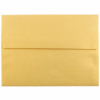 JAM Paper A6 Invitation Envelopes, 4.75 x 6.5, Stardream Metallic Gold, 250 Pack (GCST658H)-Gold stardream metallic envelope