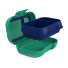 Bentgo Kids Snack Leak-Proof Container - Green/Navy-Travel Mess-Free: Throw it in your child's backpack or lunch bag with confidence - the leak-proof seal ensures no spills or leaks