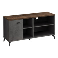 Monarch Specialties 2830 Tv Stand - 48"L/Grey Concrete/Medium Brown Reclaimed-Industrial-style 48-inch TV stand with storage accommodates most TVs and is a great choice for a family room, living room, or bedroom