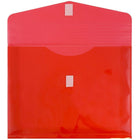 JAM Paper Plastic Envelopes with VELCRO Brand Closure, 2 Expansion, Letter Booklet, 9.75 x 13, Red Poly, 12 Pack (218V2re)-Size: 9-3/4" x 13"