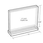 Azar Vertical Acrylic Block On Acrylic Base, 11" x 8.5" (104522)-Clear Acrylic