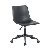 Plata Import Patrik Upholstered Leather Office Chair - Black-Black faux leather