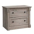 Sauder 424812 Palladia Lateral File Cabinet - Split Oak-Drawers with full extension slides hold letter, legal or European size hanging files.