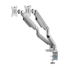 Uplite up to 32" Dual Monitor Mount with Mechanical spring Fully Adjustable Articulating Stand, Sliver (UPMM32MA)-Desk clamp Mounts to the back of your desk (up to 4" thick) via a heavy-duty C-clamp or optional grommet mount