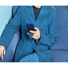 MOFT Snap-On Magnetic MagSafe Compatible Phone Wallet Stand for iPhone - Blue-Supports Portrait, Landscape, and new Floating viewing modes
