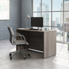 Sauder 47"W Affirm Desk - Hudson Elm- Melamine top surface is heat, stain, and scratch-resistant