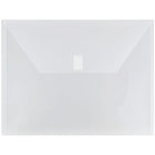 JAM Paper Plastic Envelopes with VELCRO Brand Closure, Letter Booklet, 9.75 x 13, Clear Poly, 12 Pack (218V0CL)-Clear
