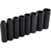 Gray Tools 8 Piece 3/8" Drive 6 Point SAE, Deep Impact Socket Set, 5/16"-3/4"-Contains Sizes: 5/16", 3/8", 7/16", 1/2", 9/16", 5/8", 11/16", 3/4".