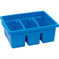 Copernicus Educational Products Leveled Reading Large Divided Book Tubs, Blue (CEPCC4069B)-Two built in dividers keep books upright and organized