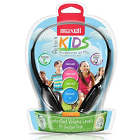 Maxell Action Kids Headphones with Microphone (KFIT-HP)-IPX2 standard resists sweat and protects against moisture damage