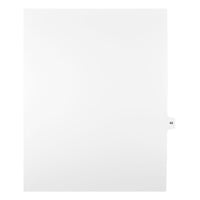 Mark Maker Legal Exhibit Index Tab White Single Tabs, 1/15th Cut, Letter Size, No Holes, Number 40, 25 Pack-White Single Tabs, 1/15th Cut