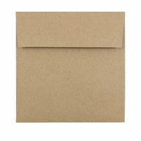 JAM Paper 5.5 x 5.5 Square Envelopes, Brown Kraft Paper Bag Recycled, 250 Pack (46317108H)-Brown Kraft paper bag recycled envelope