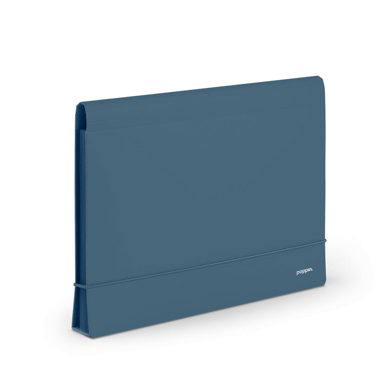 Poppin 13 Pocket Accordion File - Slate Blue | staples.ca