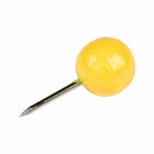 JAM Paper Colorful Push Pins - Round Head Map Thumb Tacks - Yellow - 100 Pack-Used to pin important papers or pictures to Bulletin Boards, Cork Boards, Calendars, and Walls