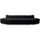 Flash Furniture HERCULES Alon LeatherSoft Reception Configuration, 3 Pieces - Black-Contemporary Reception Set